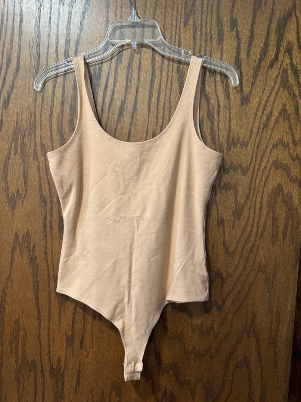 Stella Luce Beige Scoop Neck Bodysuit